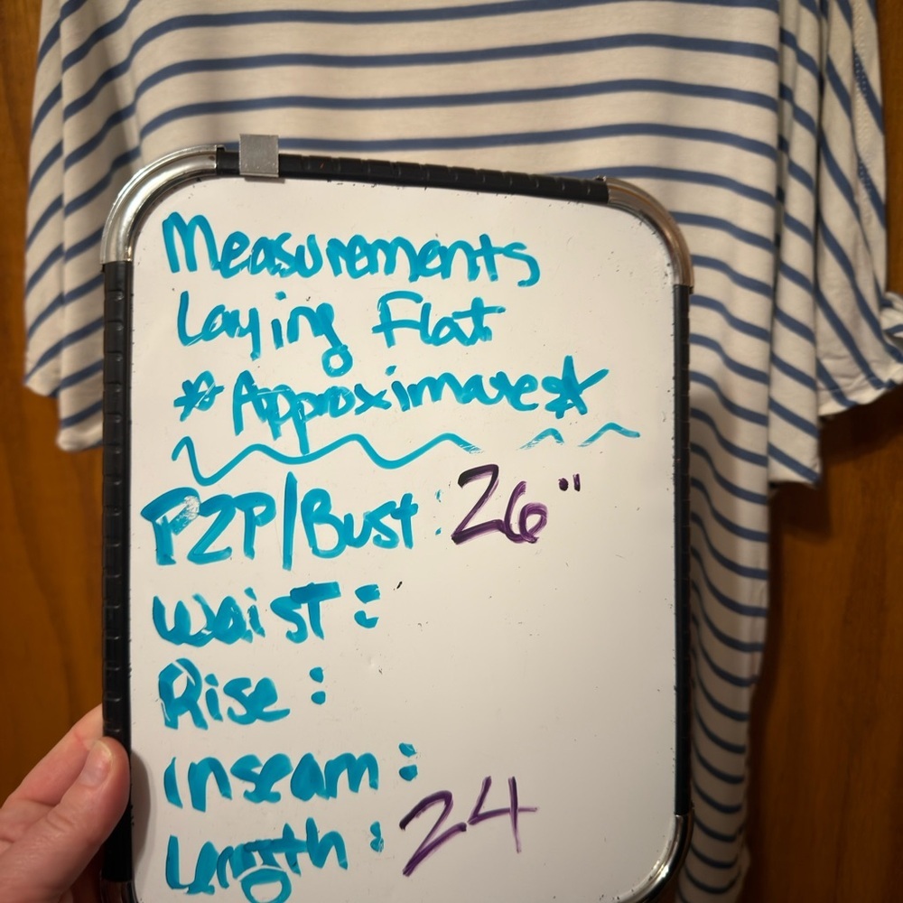 Colette Blue and White Striped Cold Shoulder Top from Stitch Fix Size Large - Picture 2 of 9